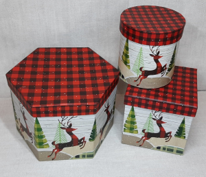 Подарочная коробка 79295 новогодняя( комплект 3 шт )