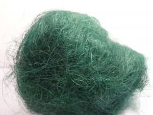 Сизаль натуральная ( 80 грамм ) .Цвет темно-зеленый  .