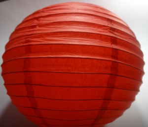 Шар декоративный , красный  , диаметр 25 см.