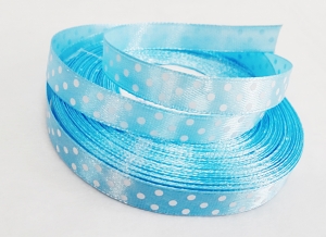 Лента атласная в горошек , (1 см ,25 ярд ) № 187