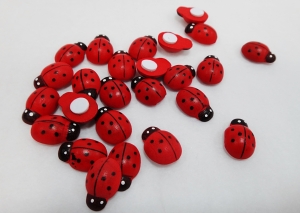 Мини декор   Божья коровка 1,5 см 9077 (25шт )