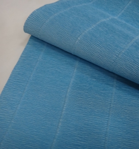 Бумага крепп  (50х250 см)  Цвет 556 голубой- Италия.