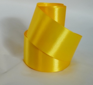 Лента атласная 50 мм (цв.132  желтооранжевый, 23 метра )