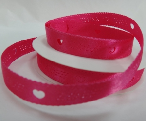 Лента атласная с перфорацией и ажурным краем , (1,2 см , 23 метра)