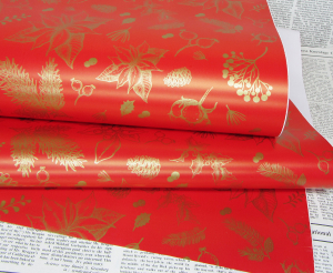 Бумага для новогодних праздников ( рулон 10 метров , ширина 70 см).