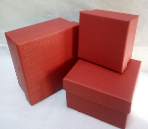 Подарочная коробка 125-135( комплект 3 шт )цв.красный