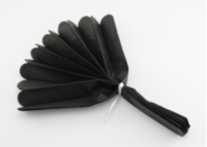 Черный помпон - 25 см