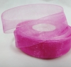 Лента органза 2,5 см , цвет розовый  ( в рулоне 46 метра)